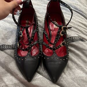 Black Studded Women's Shoes